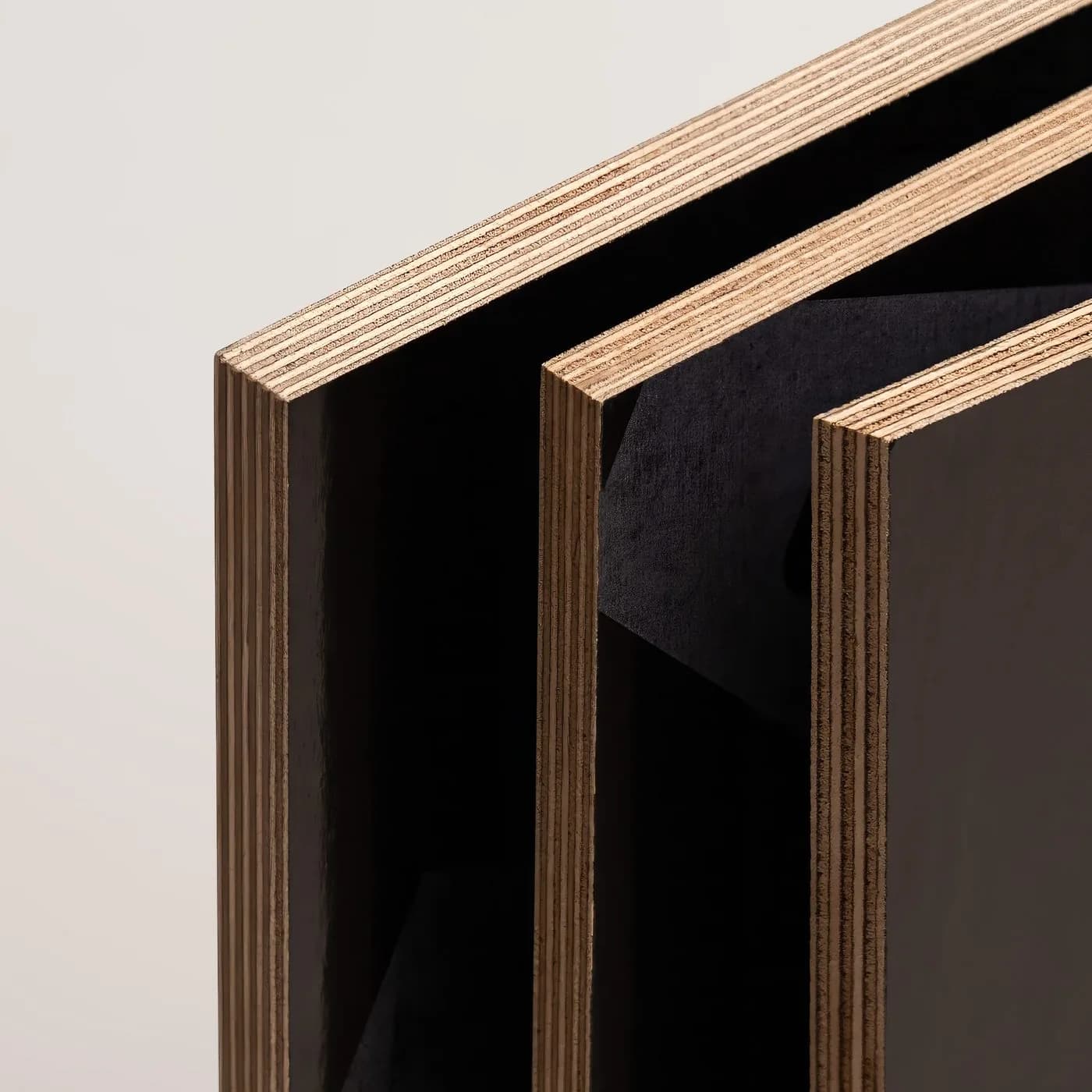 Weather-and-boil-proof plywood sheets in close-up